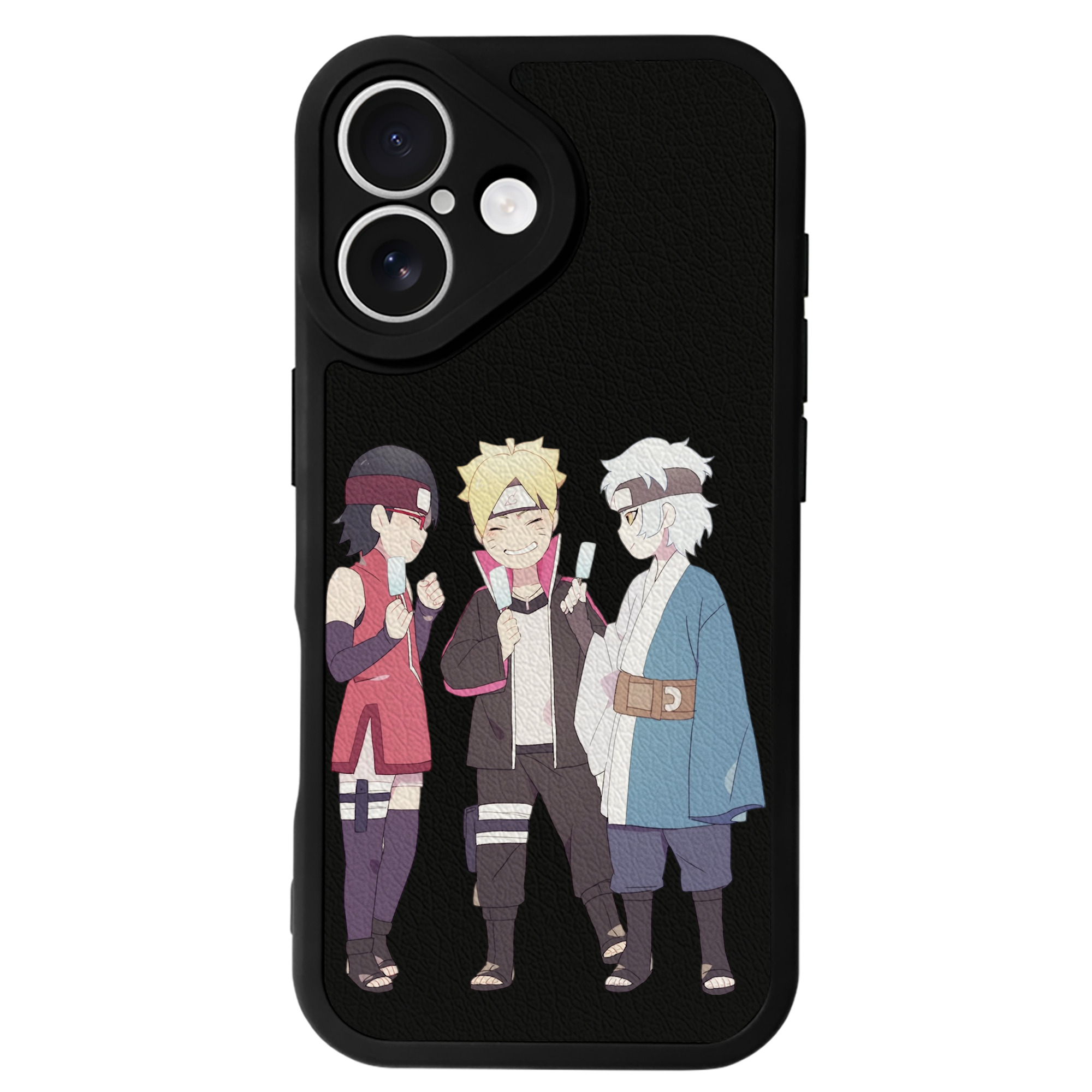 （画像用） NARUTO -ナルト- うちは サラダ Uchiha Sarada 【iPhone 16シリーズ対応】シリコンスマホケース（レザー調） 材質：シリコン